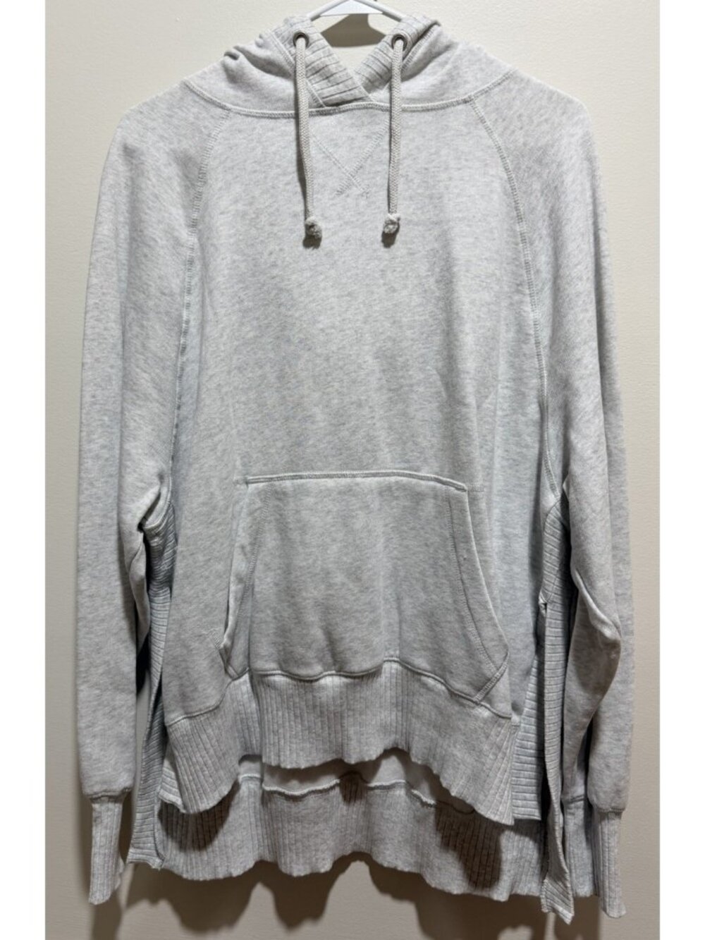 So Sweatshirt Size Large Oversized Cozy Hoodie Pullover  ~ Light Gray
